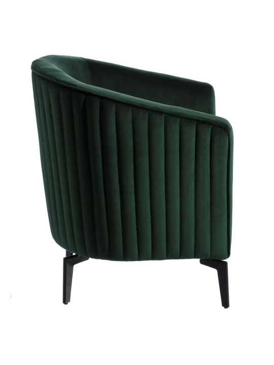 Fauteuil vert foncé arrondi chic