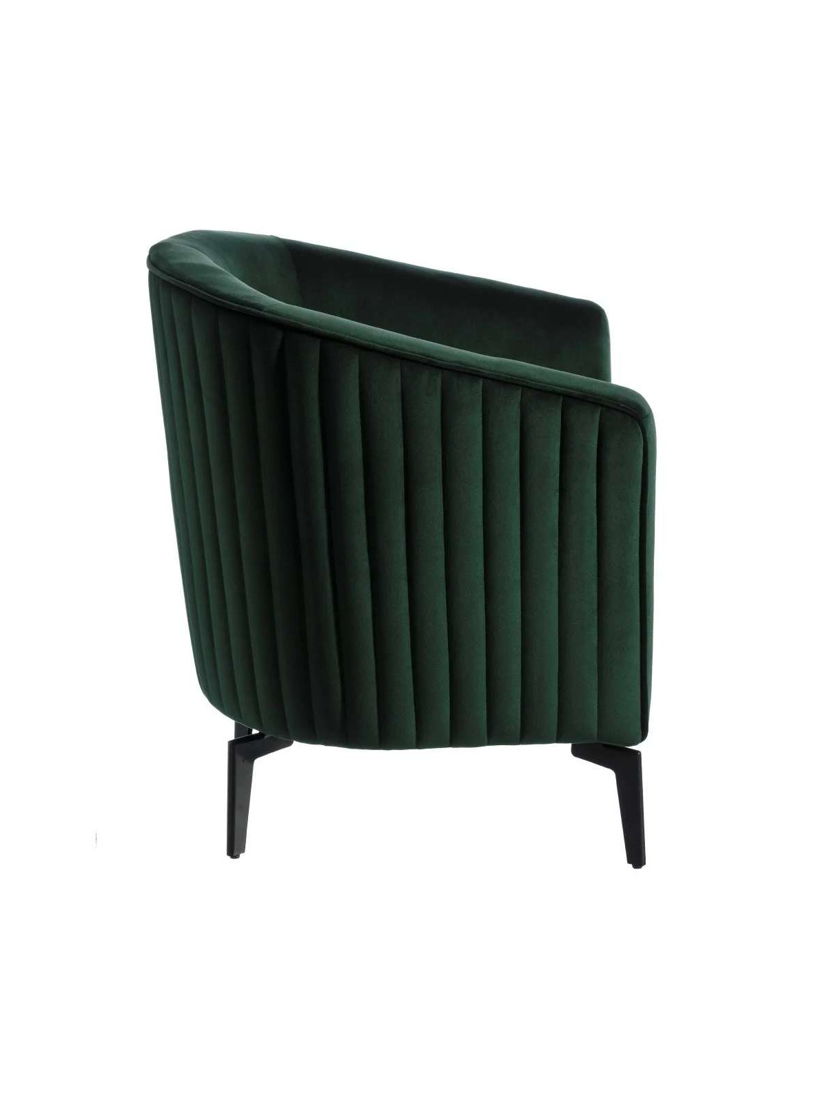 Fauteuil vert foncé arrondi chic