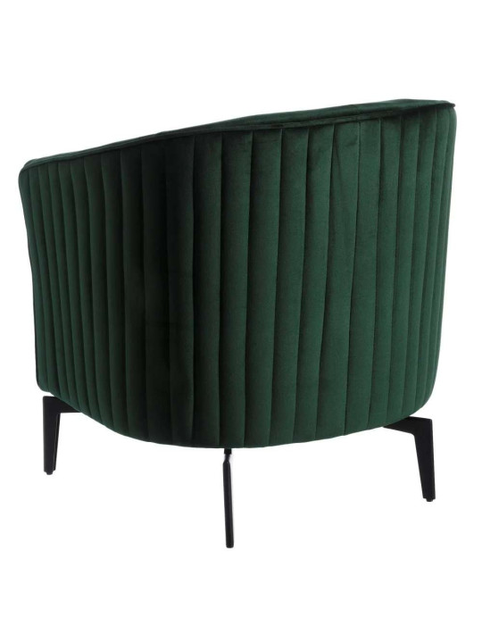 Fauteuil vert foncé arrondi chic