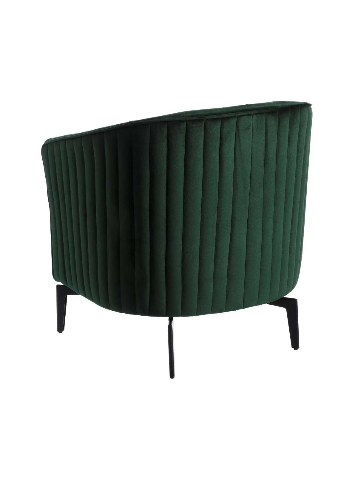 Fauteuil vert foncé arrondi chic