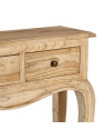 Console galbée en bois naturel