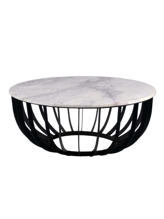 Table basse design en marbre et fer