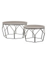 Lot de 2 tables basses gigognes en marbre