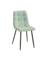 Chaise Alice en velours turquoise