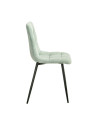 Chaise Alice en velours turquoise