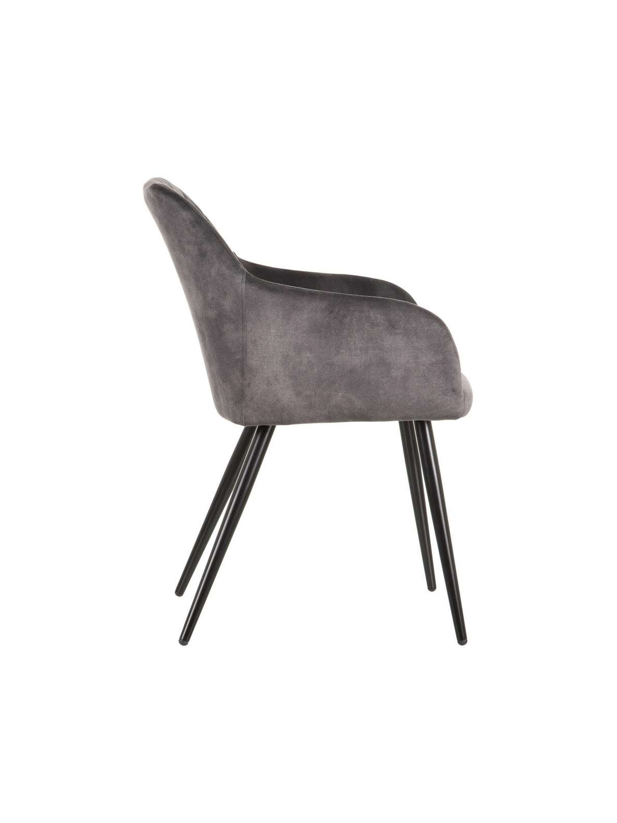 Chaise vintage en tissu gris