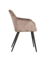 Chaise vintage en tissu taupe