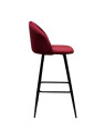 Tabouret de bar vintage bordeaux