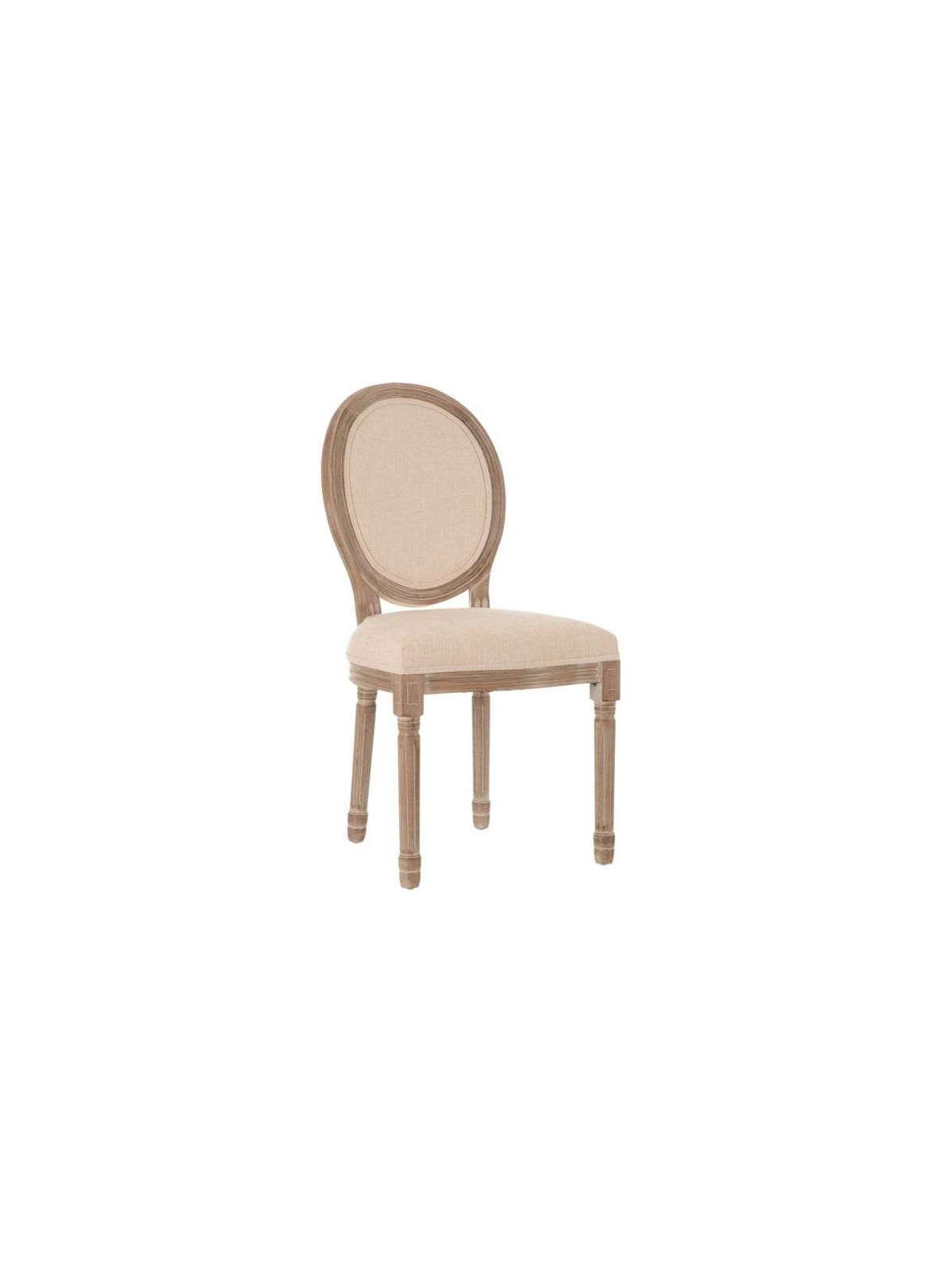 Chaise médaillon beige Léa