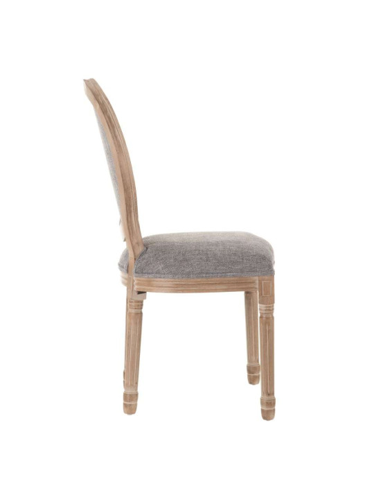 Chaise médaillon gris Léa