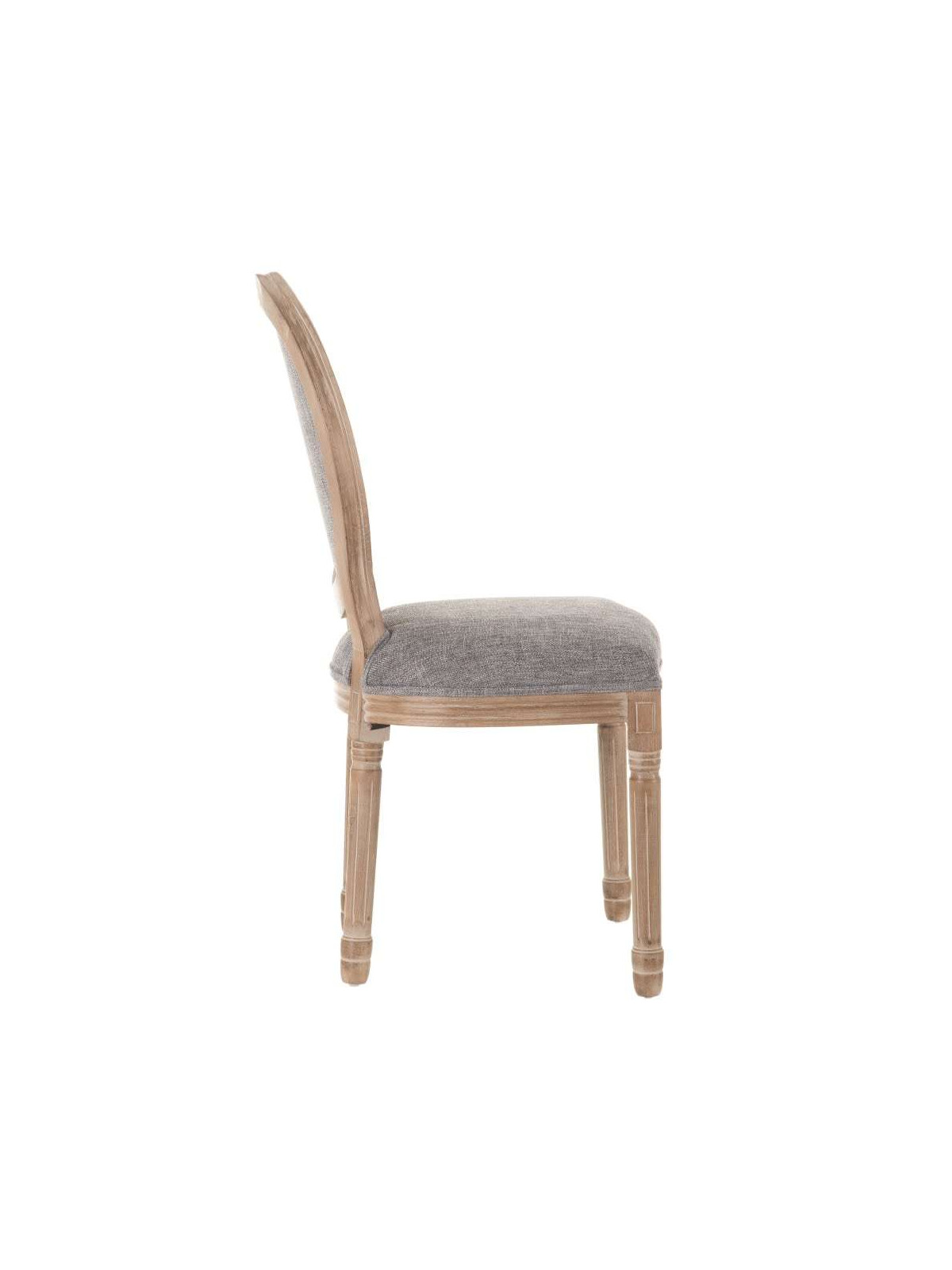 Chaise médaillon gris Léa