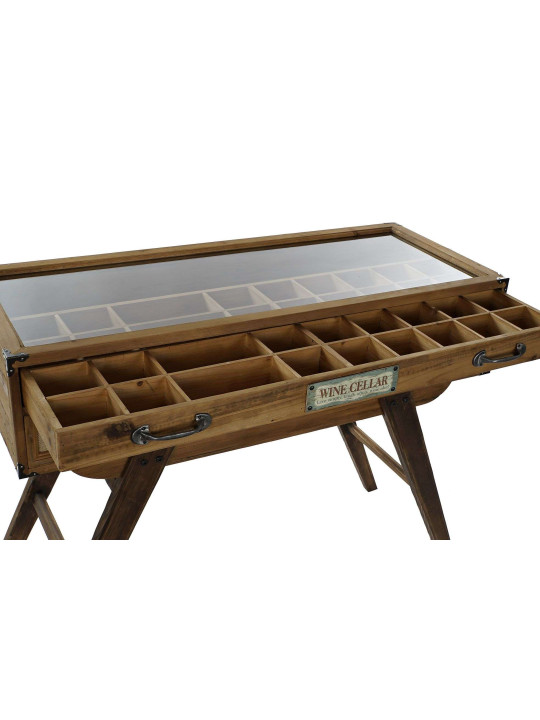 Console vintage 3 tiroirs en bois de sapin