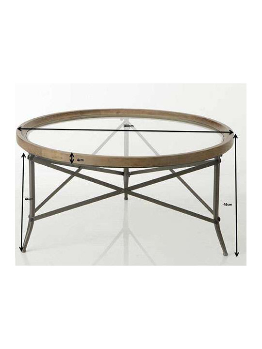 Table basse ronde en verre Amadeus