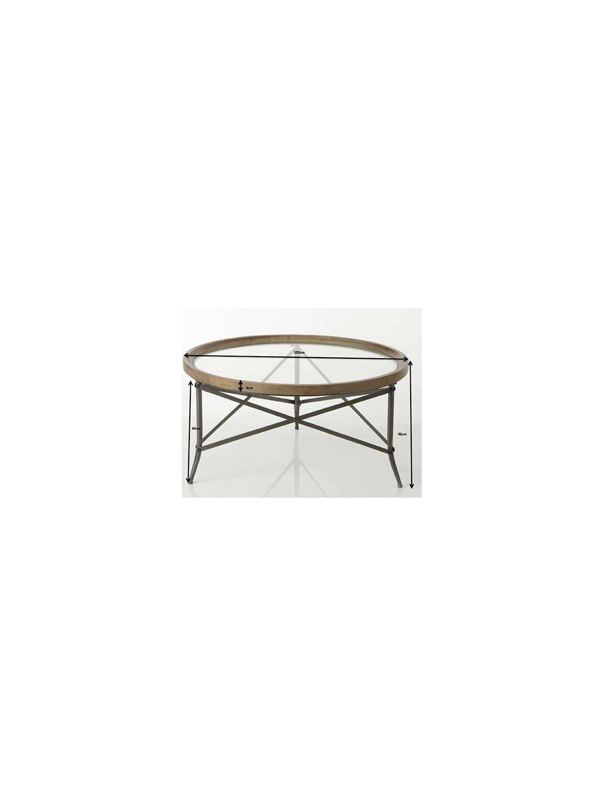 Table basse ronde en verre Amadeus