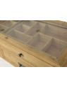 Console vitrine en bois naturel Amadeus