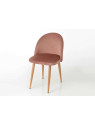 Chaise en velours rose Amadeus