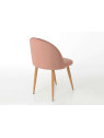 Chaise en velours rose Amadeus