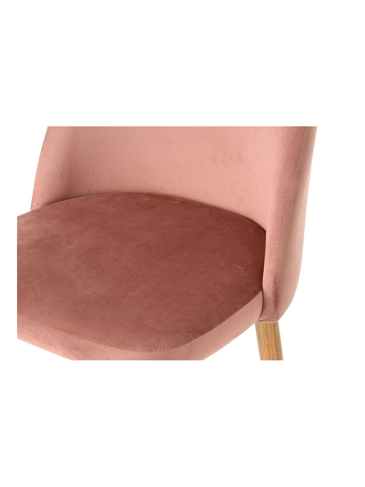 Chaise en velours rose Amadeus