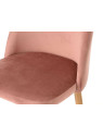 Chaise en velours rose Amadeus