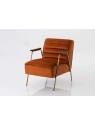 Fauteuil en velours orange Amadeus