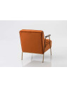 Fauteuil en velours orange Amadeus