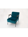 Fauteuil en velours bleu Amadeus