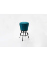 Tabouret  en velours bleu canard Amadeus