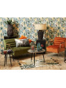 Fauteuil en velours kaki Amadeus