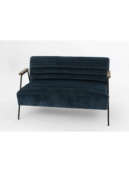 Fauteuil en velours bleu canard Amadeus