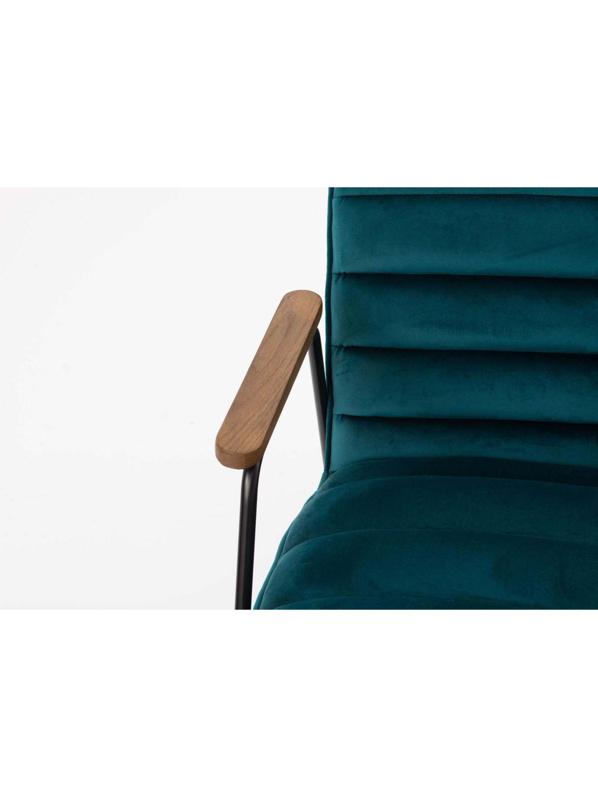 Fauteuil en velours bleu canard Amadeus