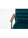 Fauteuil en velours bleu canard Amadeus