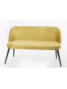 Banquette en velours ocre Amadeus