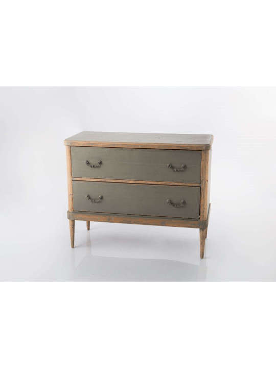 Commode bicolore 2 tiroirs Amadeus