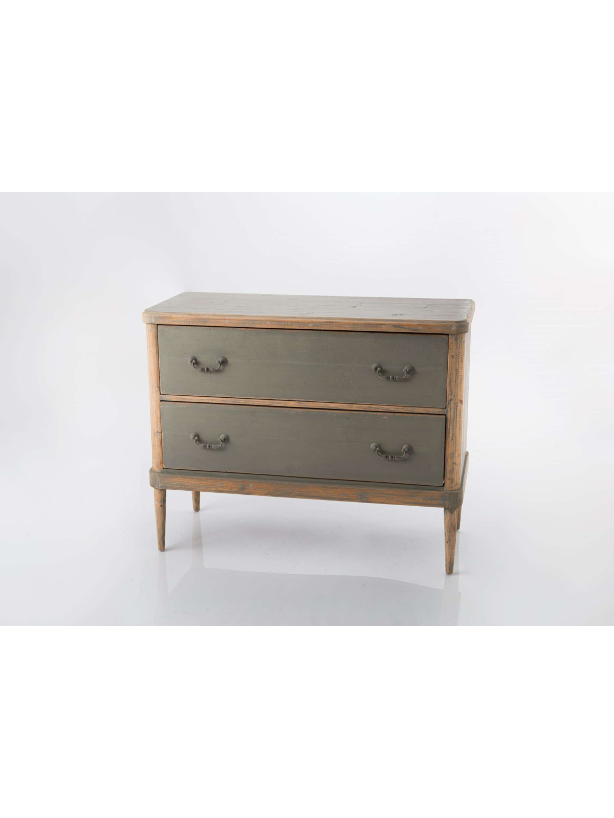 Commode bicolore 2 tiroirs Amadeus