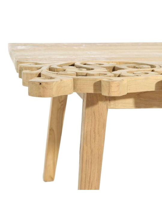 Table basse bois sculpté moderne