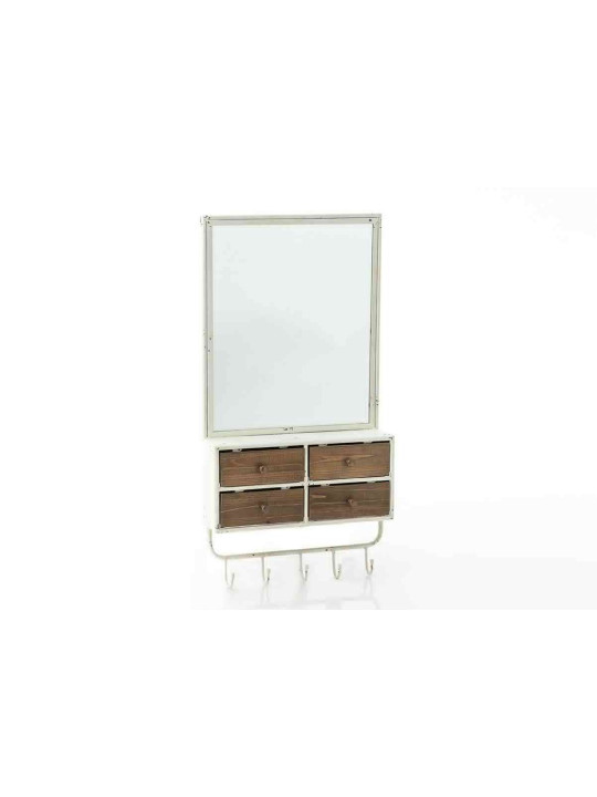 Patère miroir rectangle