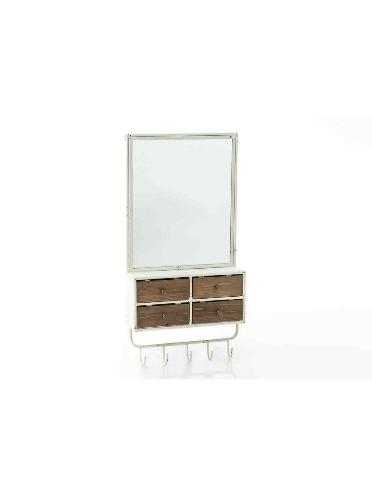 Patère miroir rectangle