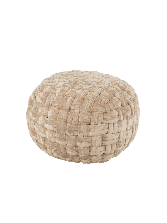 Pouf rond beige Jolipa