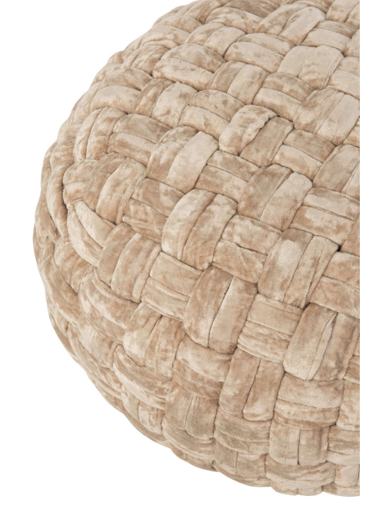 Pouf rond beige Jolipa