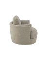 Fauteuil pivotant bois et tissus gris J-line