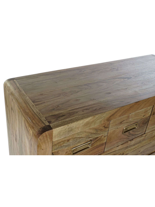 Commode bois d'acacia naturel 8 tiroirs