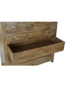 Commode bois d'acacia naturel 8 tiroirs