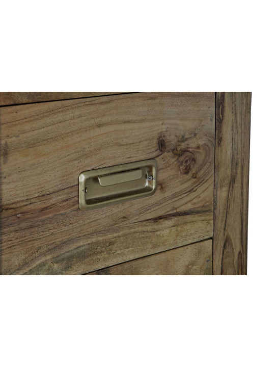 Commode bois d'acacia naturel 8 tiroirs