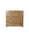 Commode bois d'acacia naturel 8 tiroirs