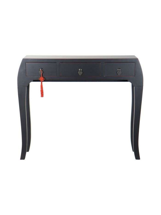 Console Chinoise Macao Galbée Noire