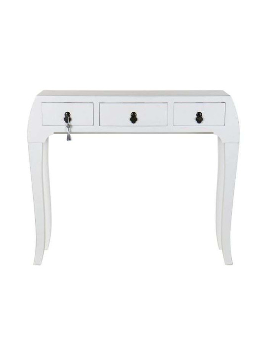 Console Chinoise Macao 3 tiroirs Blanche