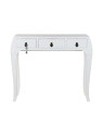 Console Chinoise Macao 3 tiroirs Blanche