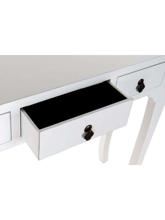 Console Chinoise Macao 3 tiroirs Blanche