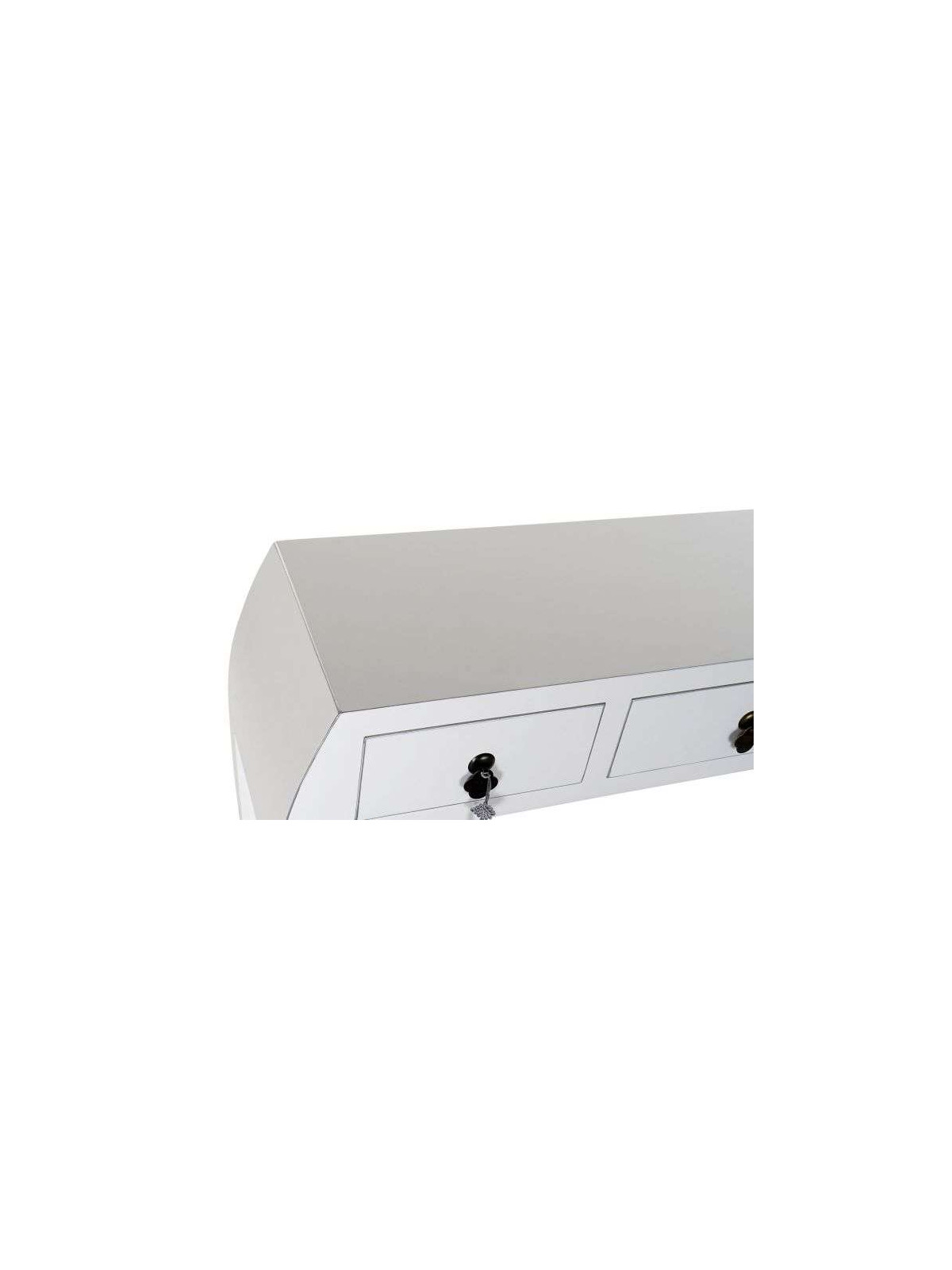 Console Chinoise Macao 3 tiroirs Blanche