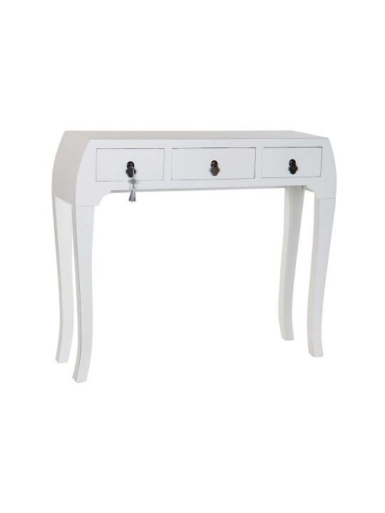 Console Chinoise Macao 3 tiroirs Blanche